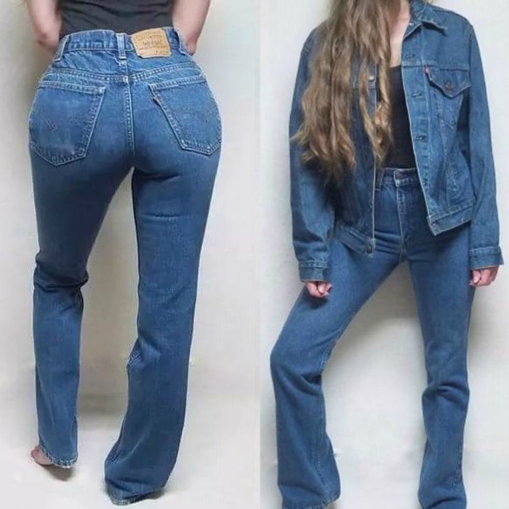 Levi's 517 90s Orange Tab Mid-Wash High Waisted Bootcut Wedgie Jeans